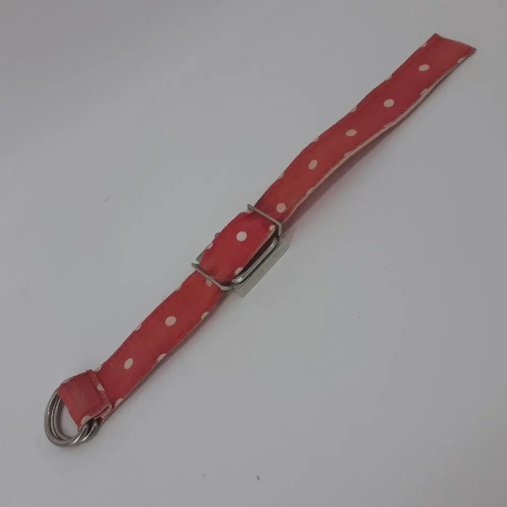 Swap Women Ribbon Wristwatch Red White Polka dot Rhinestone